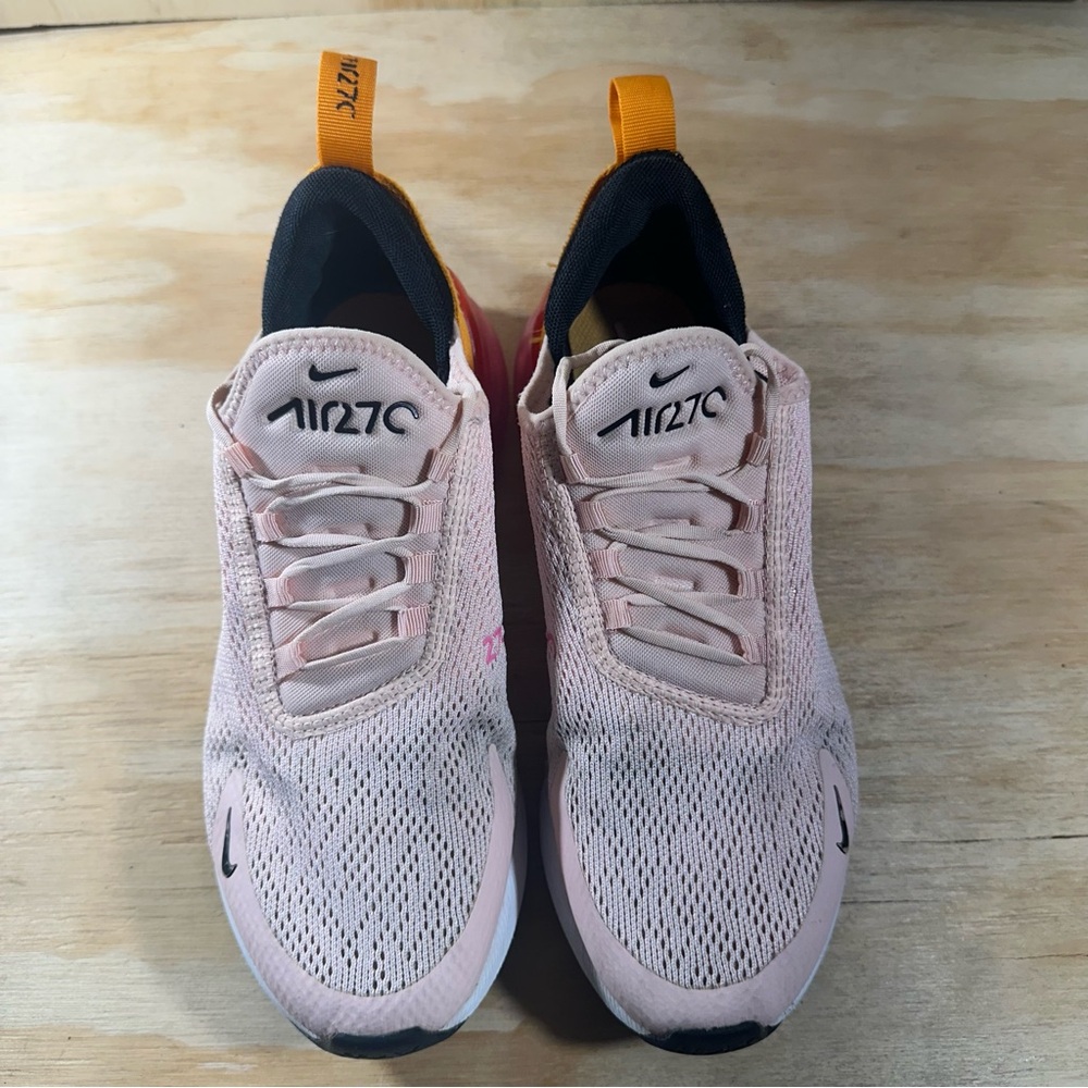 Nike Women's Air Max 270 Sneakers in Pink, Yellow, Black - Picture 4 of 9